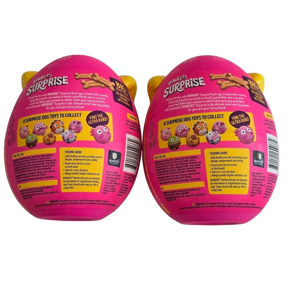 2 Bonkers Surprise Dog Toy Tasty Dog Treats Biscuits‎ Plush Toy Mystery Box Zuru